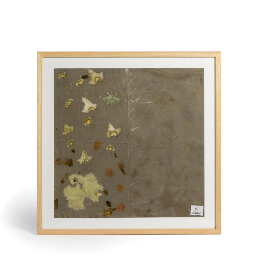 quadro edera - seta con ecoprinting - Acheloo